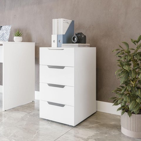 Gaveteiro Madri com 4 Gavetas 40x71cm Branco 250696