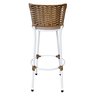Banqueta Alta Branco com Encosto Junco Dourado, Aço Carbono, Assento Estofado - Cozinha Balcão - 6