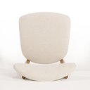 Ver imagem 2 de Cadeira Estofada Trina Modelo Orgânico Cor Freijó Tecido Bouclê 125 Confortável e Resistente