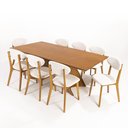 Ver imagem 7 de Cadeira Estofada Trina Modelo Orgânico Cor Freijó Tecido Bouclê 125 Confortável e Resistente