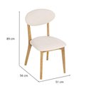 Ver imagem 6 de Cadeira Estofada Trina Modelo Orgânico Cor Freijó Tecido Bouclê 125 Confortável e Resistente