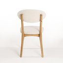 Ver imagem 4 de Cadeira Estofada Trina Modelo Orgânico Cor Freijó Tecido Bouclê 125 Confortável e Resistente