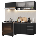 Ver imagem 5 de Armário de Cozinha Compacta 200 cm Suspenso Preto Nice Madesa 11