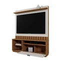 Ver imagem 5 de Estante Home Theater Ripado p/ TV até 60 Polegadas 150CMX182,5cm Diamantina Marrom Amêndoa/Off White