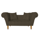 Ver imagem 1 de Namoradeira Recamier Sofá Decorativo 02 Lugares Dubai Corano Marrom - Incasa Decor