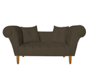 Ver imagem 1 de Namoradeira Recamier Sofá Decorativo 02 Lugares Dubai Corano Marrom - Incasa Decor