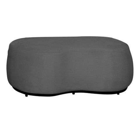 Puff Decorativo Orgânico para Sala Quarto 124cm Beatriz Suede Cinza - Divalê Shop