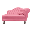 Ver imagem 1 de Recamier Sofá Esquerdo Larissa 120cm Sala Suede Rosa Barbie - Incasa Decor