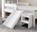 Ver imagem 6 de Cama Casinha Infantil Castelo para Quarto da Criança com Escorregador e Escada Moderna Cor Branco