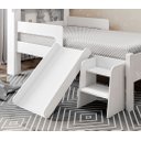 Ver imagem 6 de Cama Casinha Infantil Castelo para Quarto da Criança com Escorregador e Escada Moderna Cor Branco