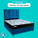 Ver imagem 4 de Kit Cabeceira + Cama Box + Colchão Casal Molas Ensacadas Life Gold Paropas
