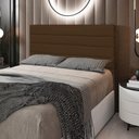 Ver imagem 1 de Cabeceira Rubi Cama Box Casal 140cm Corino Marrom