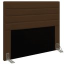 Ver imagem 3 de Cabeceira Rubi Cama Box Casal 140cm Corino Marrom
