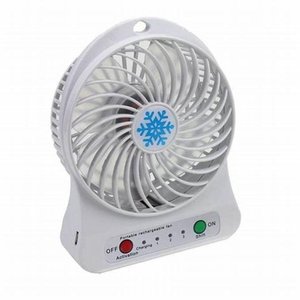 Mini Ventilador Portátil Bateria Recarregável Dobravel 3 Velocidades Branco