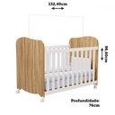 Ver imagem 4 de Kit Quarto de Bebê Berço com Cômoda Uli Branco/Amêndoa