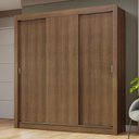 Ver imagem 2 de Guarda-roupa Casal 3 Portas de Correr Rustic Nobre Madesa