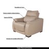 Poltrona do Papai Requiem Reclinável Elétrica Couro Bege - Gran Belo - 3