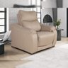 Poltrona do Papai Requiem Reclinável Elétrica Couro Bege - Gran Belo - 6