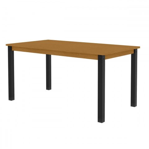 Mesa de Madeira Monaco 160 Cm Preto/nature - Art Panta