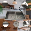 Ver imagem 4 de Cuba Gourmet Dupla Quadrada 78x43cm em Aço Inox - Construinox