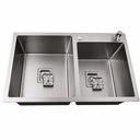Ver imagem 2 de Cuba Gourmet Dupla Quadrada 78x43cm em Aço Inox - Construinox
