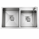 Ver imagem 1 de Cuba Gourmet Dupla Quadrada 78x43cm em Aço Inox - Construinox