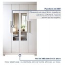 Ver imagem 3 de Guarda-Roupa Casal 4 Portas 2 Gavetas com Espelho 100% MDF Jandaia Branco