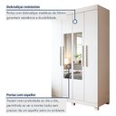 Ver imagem 7 de Guarda-Roupa Casal 4 Portas 2 Gavetas com Espelho 100% MDF Jandaia Branco