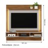 Painel para TV Com Suporte até 58 Polegadas com Led 1,60m Nobre Freijó / Off White Notável - 3