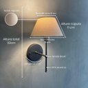 Ver imagem 3 de Kit 2 Arandelas Luminaria de Parede Clássico com Cúpula Ref 16 Decoração Casa Sala Quarto Banheiro