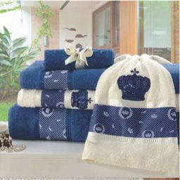 Jogo Toalhas Banho 5 Peças em Caixa de Madeira Luxo - 2