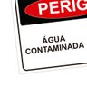 Placa de Sinalização Perigo Água Contaminada em Pvc - 2