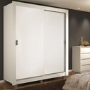 Ver imagem 1 de Guarda-roupa Solteiro Madesa Dallas 2 Portas de Correr 2 Gavetas com Pés - Branco