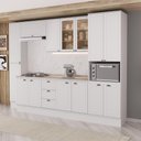 Ver imagem 1 de Armário de Cozinha Completa com Balcão Milla Olivia Flex Carraro Branco