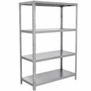 Ver imagem 3 de Estante 4 Planos Perfurado Inox 430 | 110×48,5x180cm