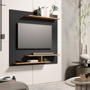 Painel para Tv Smart até 32 Polegadas Oregon Prateleira - Cores - Comprar Moveis em Casa: Preto / na