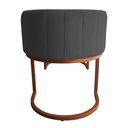 Ver imagem 4 de Banco Recamier Decorativa Sala Estar Recepção Escritório Luana Base Bronze Veludo Cinza