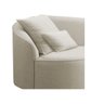 Divã Recamier Curvo Sala de Estar Inglaterra Lado Direito 200cm Bouclé Bege - Incasa Decor - 5