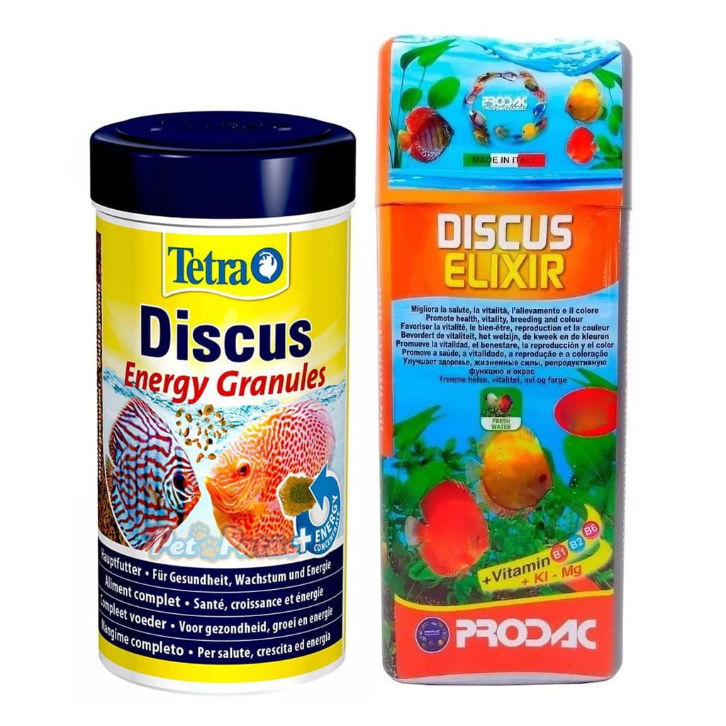 Kit Prodac Discus Elixir 250ml + Ração Discus Energy 80g MadeiraMadeira