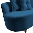 Ver imagem 6 de Namoradeira Sofá Feijão Suria Orgânica Bouclé Azul Marinho