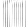 Kit 10 Canudos Inox Sustentável Curvado 5mm 19cm Escovinha - 1