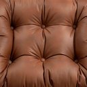 Ver imagem 2 de Kit Poltrona e Puff Costela Base Fixa Sintético Caramelo- Somar Móveis