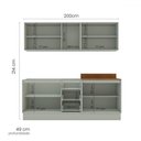 Ver imagem 4 de Cozinha Completa Koya 9 Portas 3 Gavetas Branco/verde Oliva - Politorno