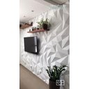 Ver imagem 4 de 12 Placas Pvc Painel 3d Trapézio Revestimento Parede 50x22cm