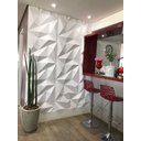 Ver imagem 3 de 12 Placas Pvc Painel 3d Trapézio Revestimento Parede 50x22cm