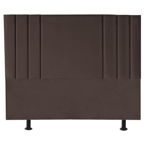 Cabeceira Cama Box King Estofada Grécia 195cm Suede:marrom