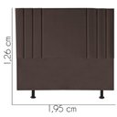 Ver imagem 3 de Cabeceira Cama Box King Estofada Grécia 195cm Suede:marrom