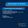 Colcha Dupla Face Casal Queen 6 peças Preto Casen - Lençol Incluso - 9