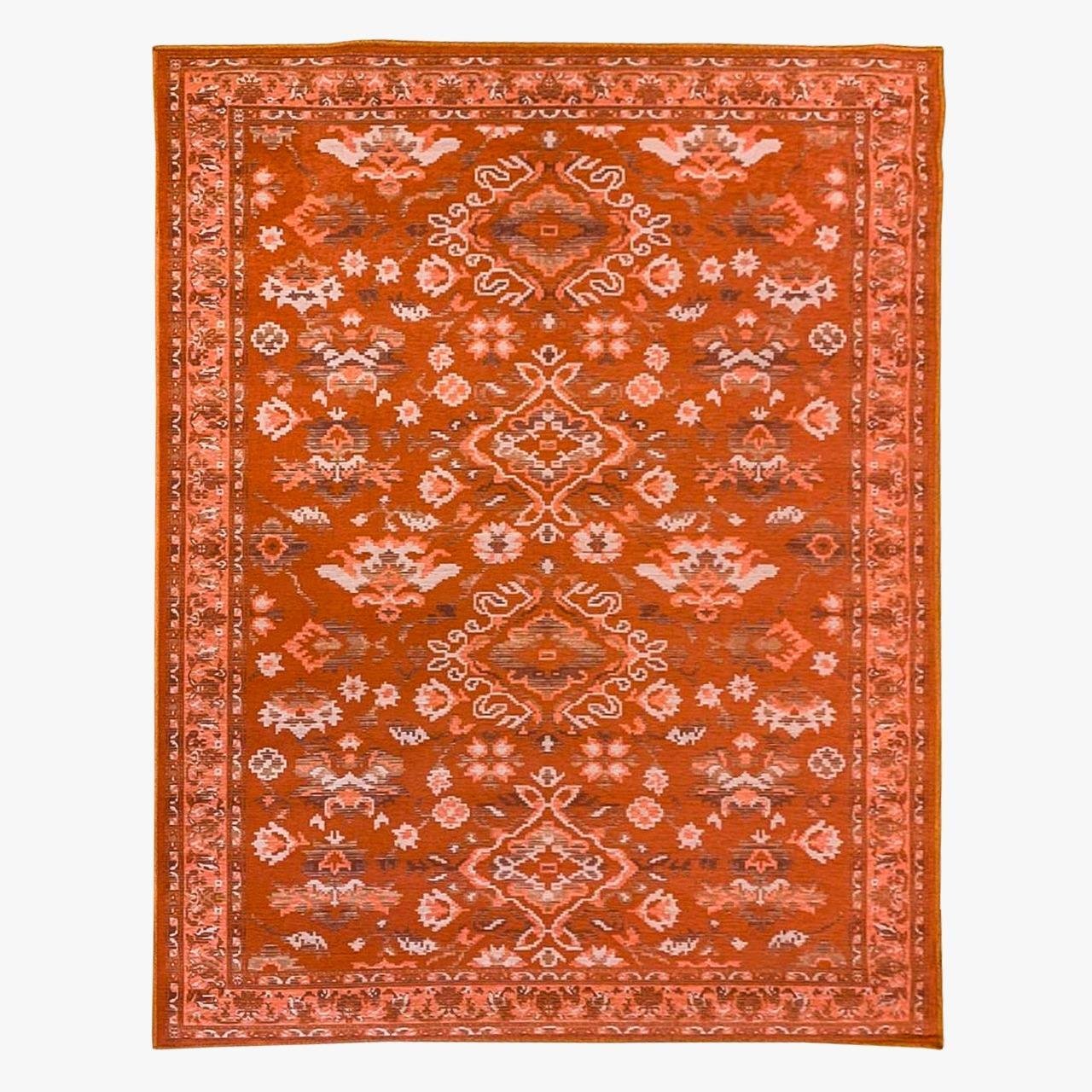 Tapete Sala Classico Oriental 200X250 Cm Tipo Belga Laranja - 2