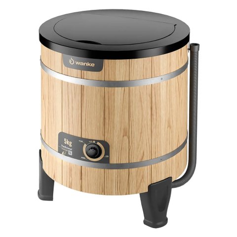 Máquina de Lavar Semiautomática Tradicional 5Kg Wanke 127V Marrom